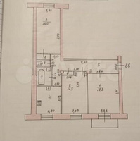 3-к. квартира, 77,7 м², 5/5 эт., Казань, ул. Гагарина, 105