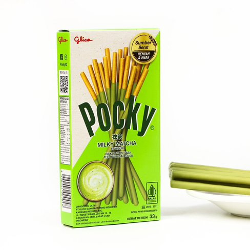 Палочки поки Pocky GLICO "Зелёный чай", 33 г