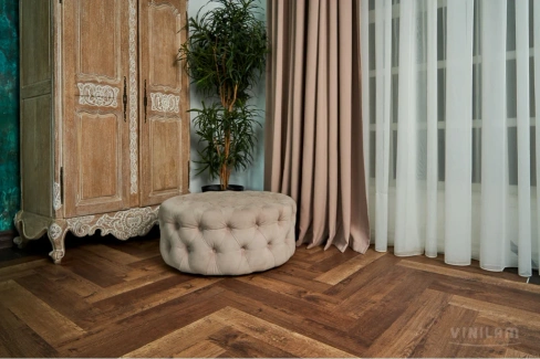 Виниловый пол Vinilam Parquet Herringbone Glue Паркет Версальский GD11177