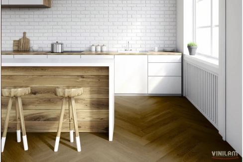 Виниловый пол Vinilam Parquet Herringbone Glue Паркет Тусон GD11377