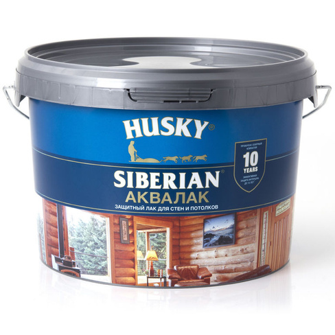 Лак акриловый прозрачный HUSKY SIBERIAN 2,5 л