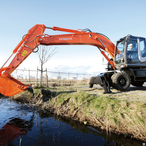 Аренда экскаватора колесного Hitachi ZX 210