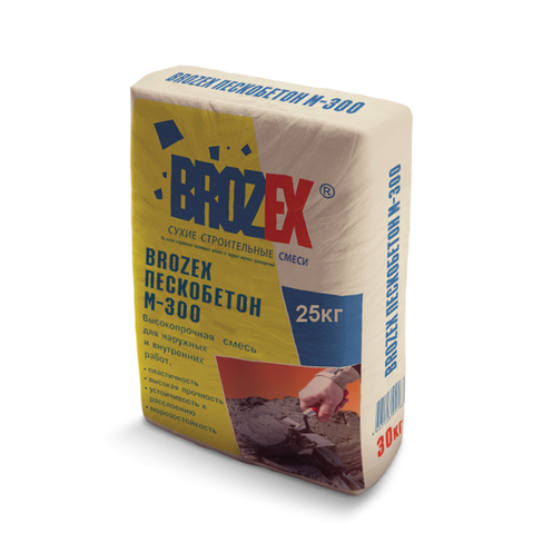 Смесь универсальная Brozex М300 Пескобетон 30.0 кг ЗССС x 1/48