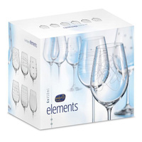 Набор бокалов стекло Bohemia 6 шт Виола Elements 450 мл для вина