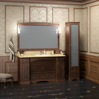 Мебель для ванной Лучия 150 с одной раковиной Орех антикварный Opadiris