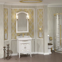 Мебель для ванной Лоренцо 60 Белый матовый с бежевой патиной Opadiris