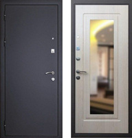 Дверь входная металлическая Тайгер Трио Зеркалосеребро/кремовая листвен