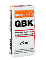 Тонкослойная клеевая смесь для ячеистого бетона GBK 25 кг. Quick-Mix