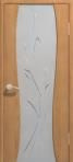 Дверь межкомнатная Style Сириус 1 остекленная, рисунок с 1/2 стороны