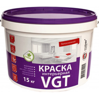 Краска VGT ВД-АК-2180 интерьерная белоснежная, влагостойкая, 15 кг