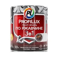 Грунт-эмаль на ржавчину 3 в 1 profilux гланцевая белая 0,9 кг