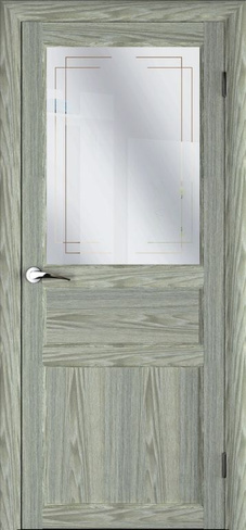 Дверь межкомнатная Master Classic ПДО 57003 со стеклом дуб седой