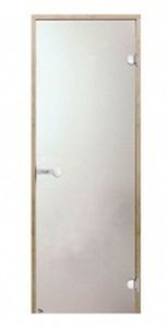 Стеклянная дверь для бани STG 9x19 бронза (1 отверстие)
