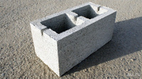 Блок стеновой бетонный М-25 2-пустотный 190x188x390 мм
