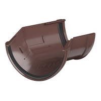 Угол желоба универсальный 135° ПВХ Технониколь D 125, коричневый