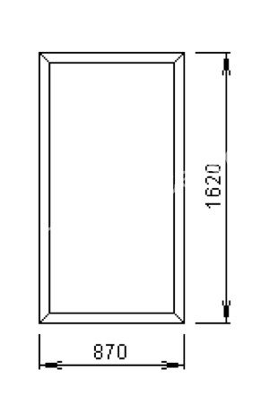 Окно ПВХ Veka 70 870х1620 мм, одностворчатое глухое