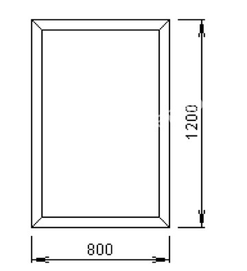 Окно ПВХ Veka 58 800х1200 мм, одностворчатое глухое