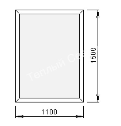 Окно ПВХ Melke 1100х1500 мм, одностворчатое глухое