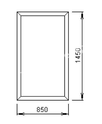 Окно ПВХ Veka 58 850х1450 мм, одностворчатое глухое