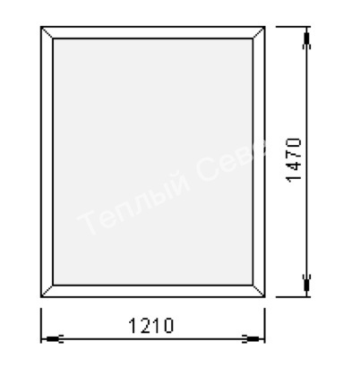 Окно ПВХ Melke 1210х1470 мм, одностворчатое глухое