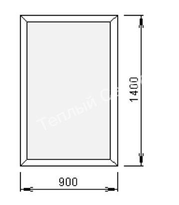 Окно ПВХ Veka 70 900х1400 мм, одностворчатое глухое