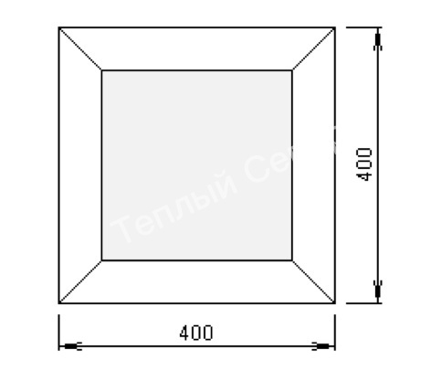 Окно ПВХ Melke 400х400 мм, одностворчатое глухое