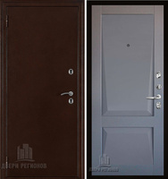 Дверь входная уличная Термо 3,антик медь, панель- perfecto серый бархат