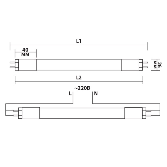 Схема подключения led t8r 10вт