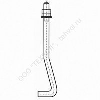 Болт фундаментный анкерный изогнутый М16x710 тип 1.2 марка стали 09Г2С