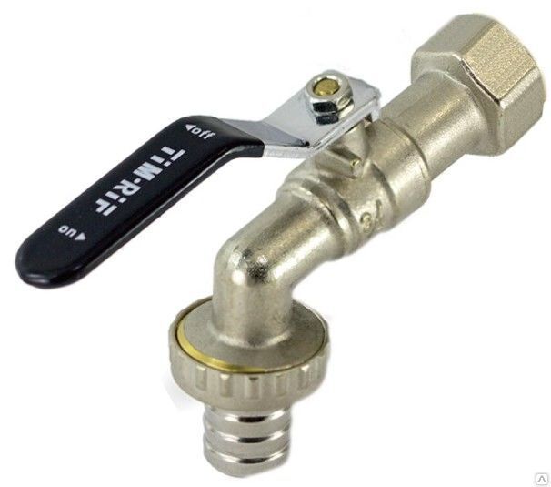 Кран шаровой водоразборный TIM, Штуцер - Штуцер 1/2\" х Ф15, рычаг ...