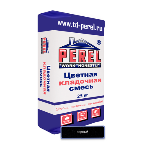 Черная кладочная смесь Perel SL 0065 25 кг