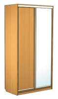 Шкаф-купе 2-х дверный, Грандис, с зеркалом, 1.3х0.64х2.2 м