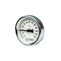 Термометр биметаллический накладной с пружиной Dn 63 мм STOUT Stout