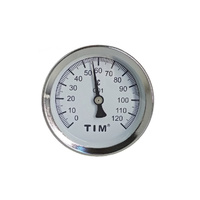 Термометр биметаллический с погружной гильзой диаметр корпуса 63 1/2'' TIM