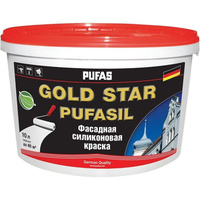 Морозостойкая фасадная силиконовая краска ПУФАС GOLD STAR PUFASIL
