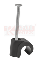 SCM Крепежная скоба Sormat черная для круглого электрического кабеля полипропилен, 2.5x45/18-22 мм