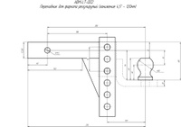 Переходник для фаркопа регулируемый