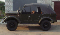 Тент на ГАЗ-69 "А" (5 мест) ПВХ, со стеклом, цвет чёрный