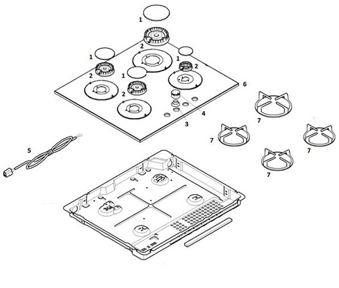 Запчасти для варочных панелей