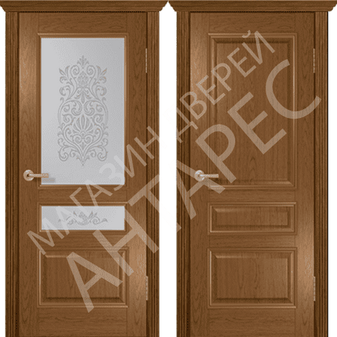 Межкомнатная дверь Антарес Валенсия-2 багет с тиснением глухая