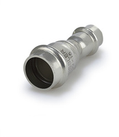 Двухраструбная пресс-муфта из нержавеющей стали 22*15mm ZTI.503.002215