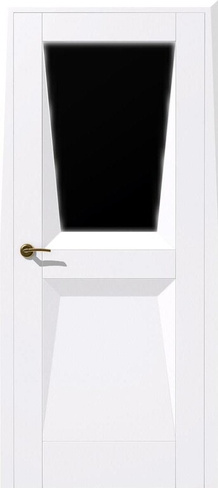 Межкомнатная дверь Аккорд - Soft_Touch белый 600*2000 полотно остеклённое
