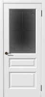 Межкомнатная дверь Пиано - Ясень белый 600*2000 полотно остеклённое