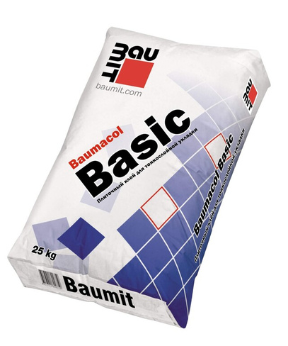 Клей для плитки и керамогранита Baumit Baumacol Basic (серый), 25 кг