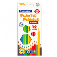Шестигранные цветные карандаши BRAUBERG PREMIUM