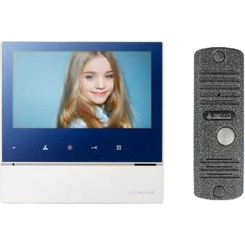 Комплект видеодомофона и вызывной панели COMMAX CDV-70H2 Blue/AVC305S