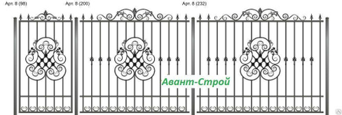 Кованное ограждение высотой 170 см. Арт. 8(98, 200, 232)