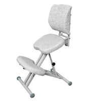 Коленный стул со спинкой ОЛИМП (комфорт)бело-бежевый
