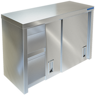 Полка-шкаф для кухни с дверками из нержавейки ПН-122/900 (900x350x600 мм) Техно ТТ