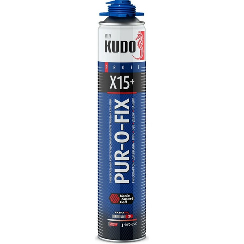 Универсальный профессиональный клей-пена KUDO PUR-O-FIX X15 EXTRA FIX
